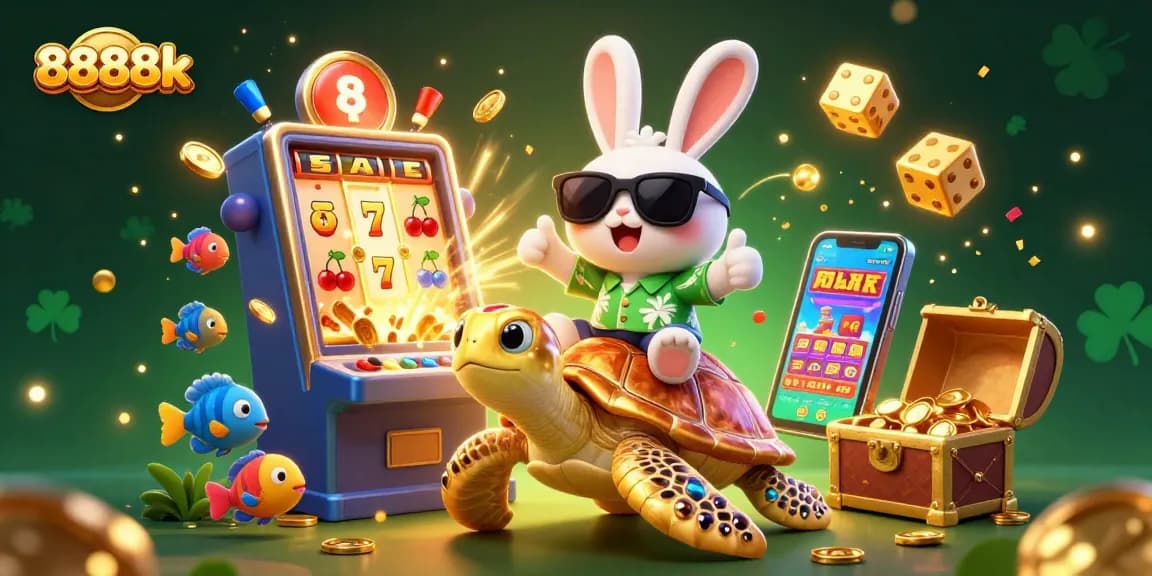 Experience thrilling wins at 8888k with vibrant casino games and friendly characters.
