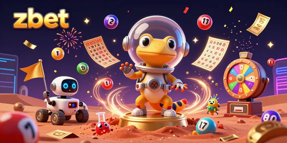 Zbet presents an exciting Mars-themed casino discovery, featuring colorful lottery elements and a vibrant atmosphere.