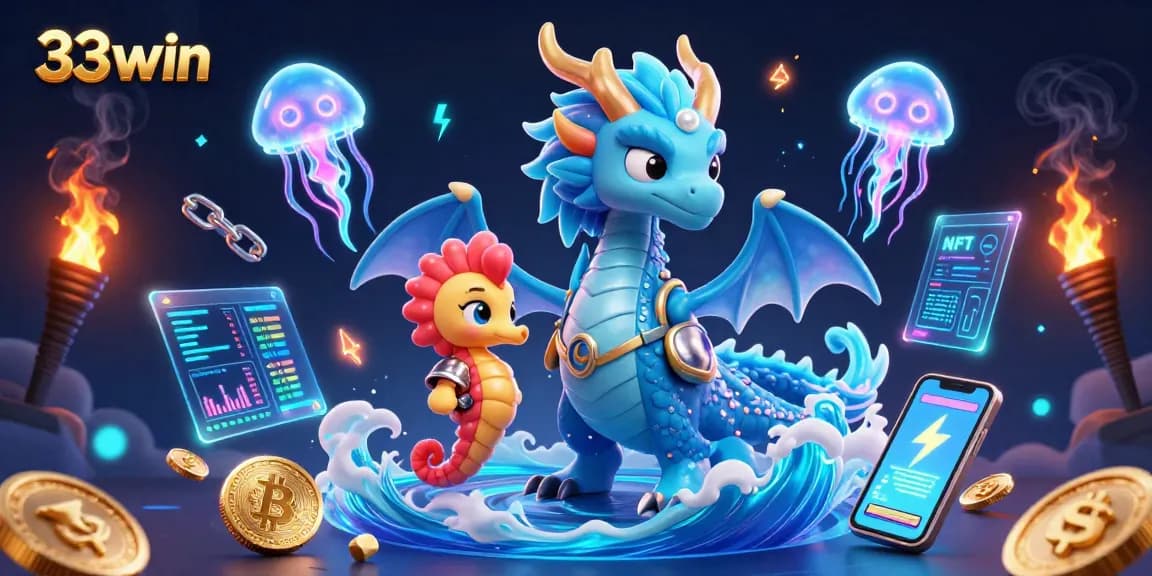 Experience thrilling gameplay at 33win with vibrant characters, crypto elements, and engaging casino atmosphere.