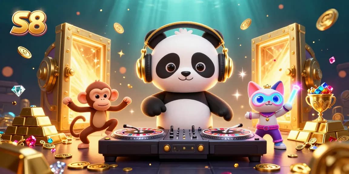 S8 enhances your casino experience with a dynamic 3D DJ panda spinning jackpots and gold!
