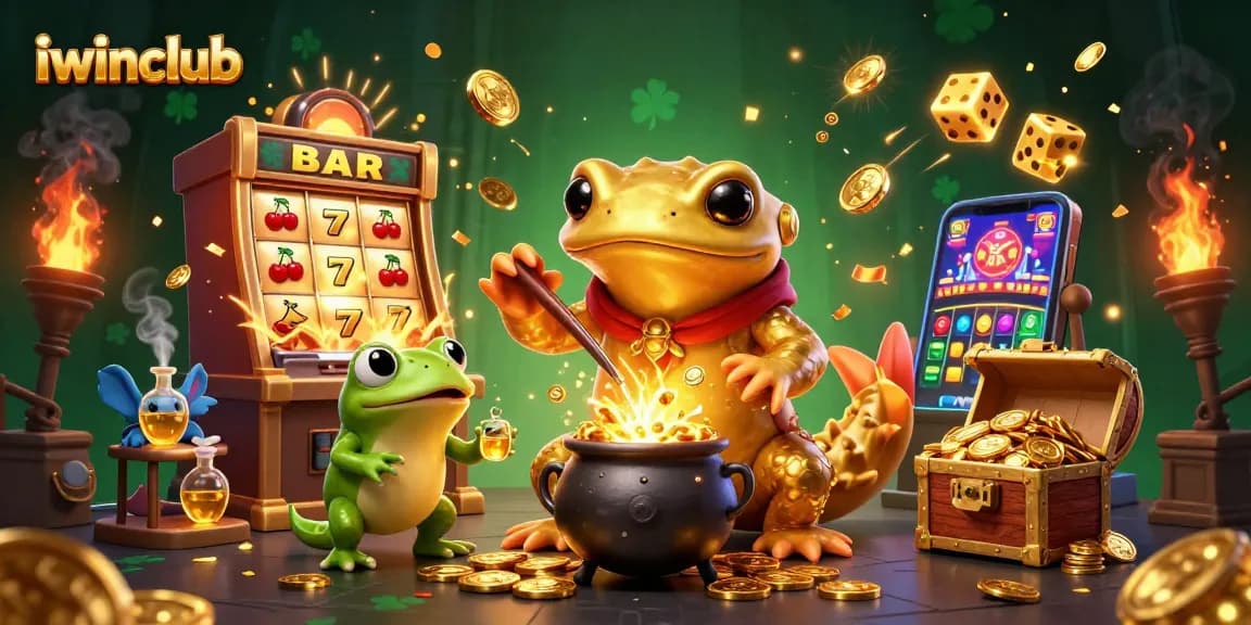Experience the magic of iwinclub with golden alchemists and a jackpot explosion of coins!