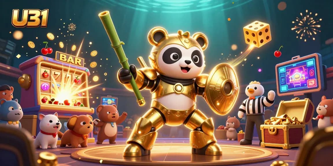 U31 players engage in thrilling slots action while witnessing vibrant casino excitement.