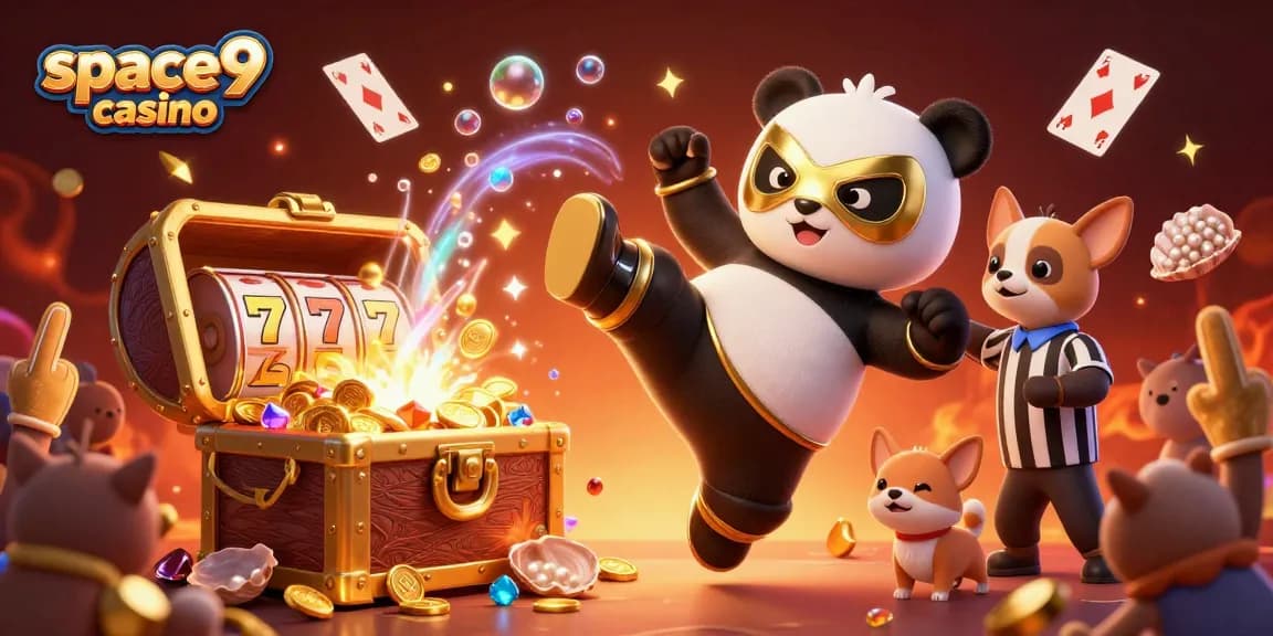 Experience exhilarating gameplay at space9 casino with vibrant 3D cartoon characters amidst slot reels and dynamic casino elements.