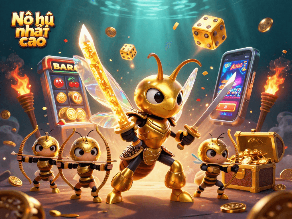 Nổ hũ nhảy cao offers thrilling jackpots amid vibrant visuals and lively 3D characters.