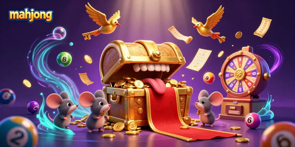 Engage in mahjong adventures with dynamic treasures, colorful lottery balls, and vibrant prizes.