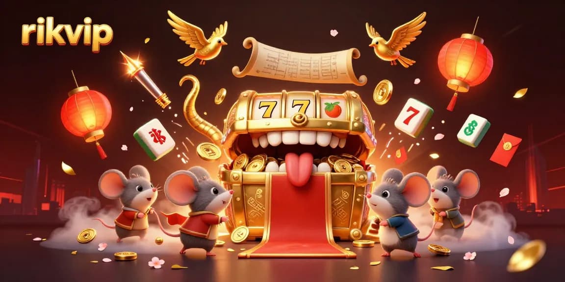 Enhance your luck with rikvip's thrilling casino experience, featuring vibrant 3D treasure hunt elements.