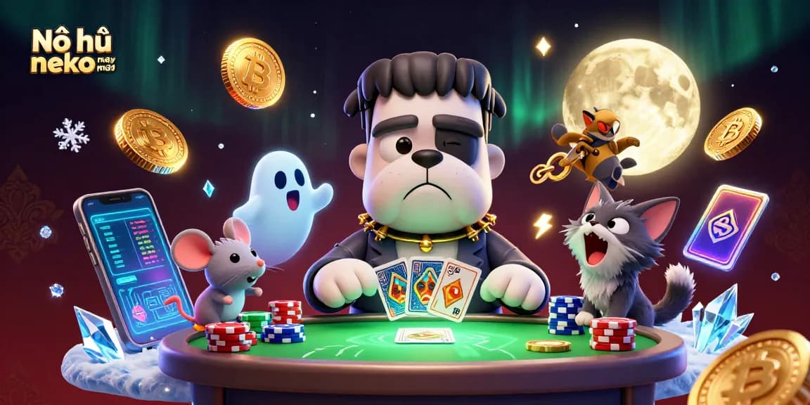 Experience an exciting game of Nổ hũ neko may mắn featuring vibrant characters and casino elements.