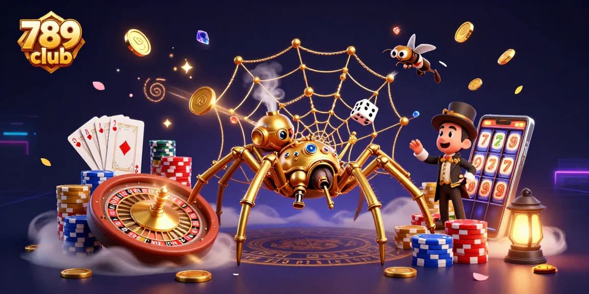 Experience the thrill of the 789 club with golden coins cascading around steampunk characters.