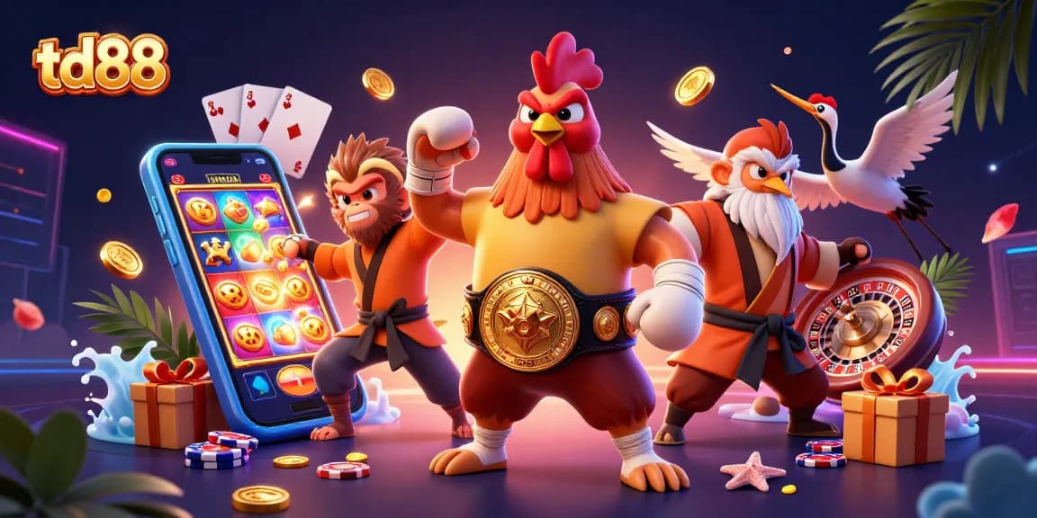 Experience thrilling gameplay on td88 with vibrant casino elements like slots, cards, and jackpots.