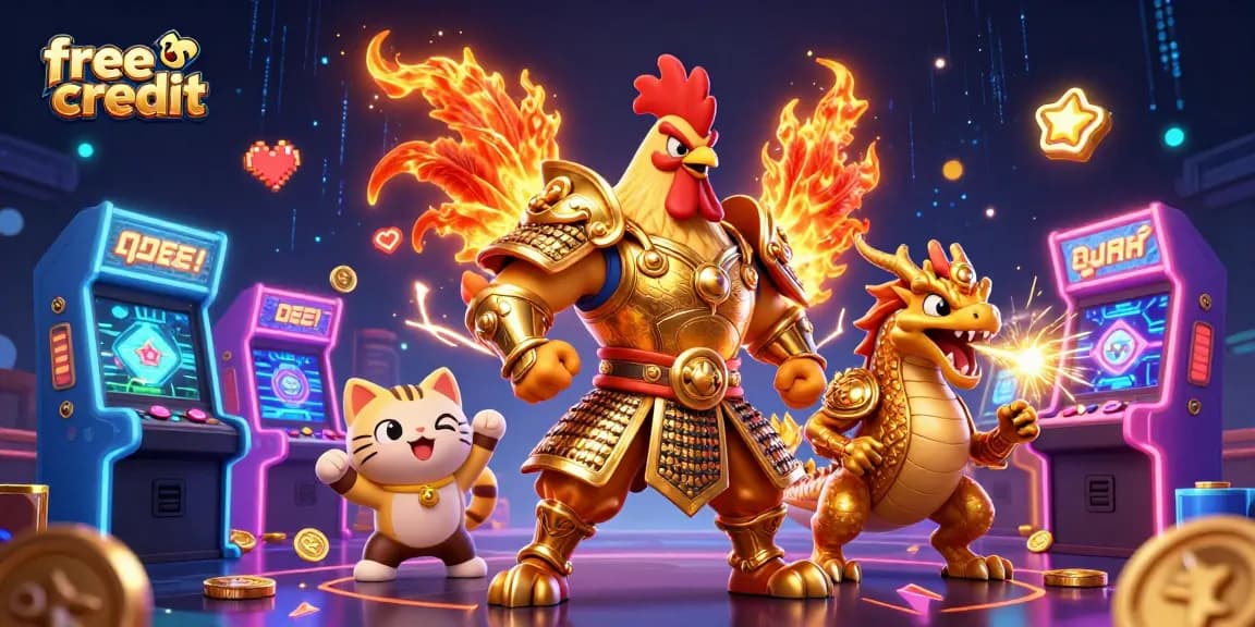 Win big with free credit bonuses at vibrant casinos filled with 3D gaming action.