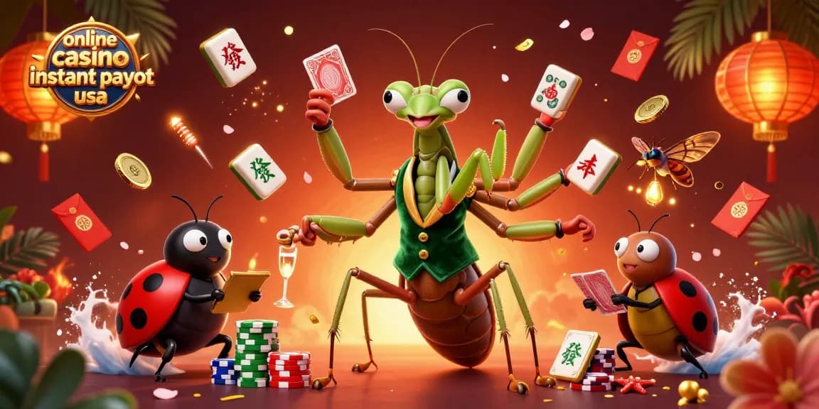Engage with exciting gameplay at online casino instant payout usa, featuring a 3D mantis card sharp in action.