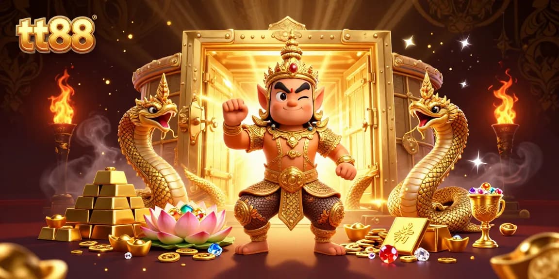 Experience winning moments at tt88 with a vibrant gaming scene featuring exciting treasures and engaging characters.