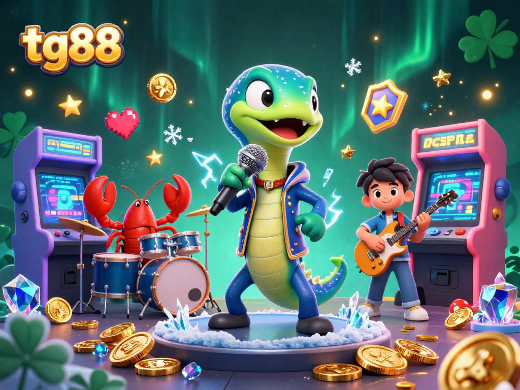 Engage with the thrilling tg88 casino underworld featuring the vibrant electric eel DJ and its band!