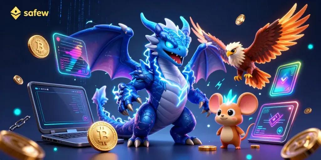 Engage with safew for secure gambling transactions featuring a dynamic casino scene.