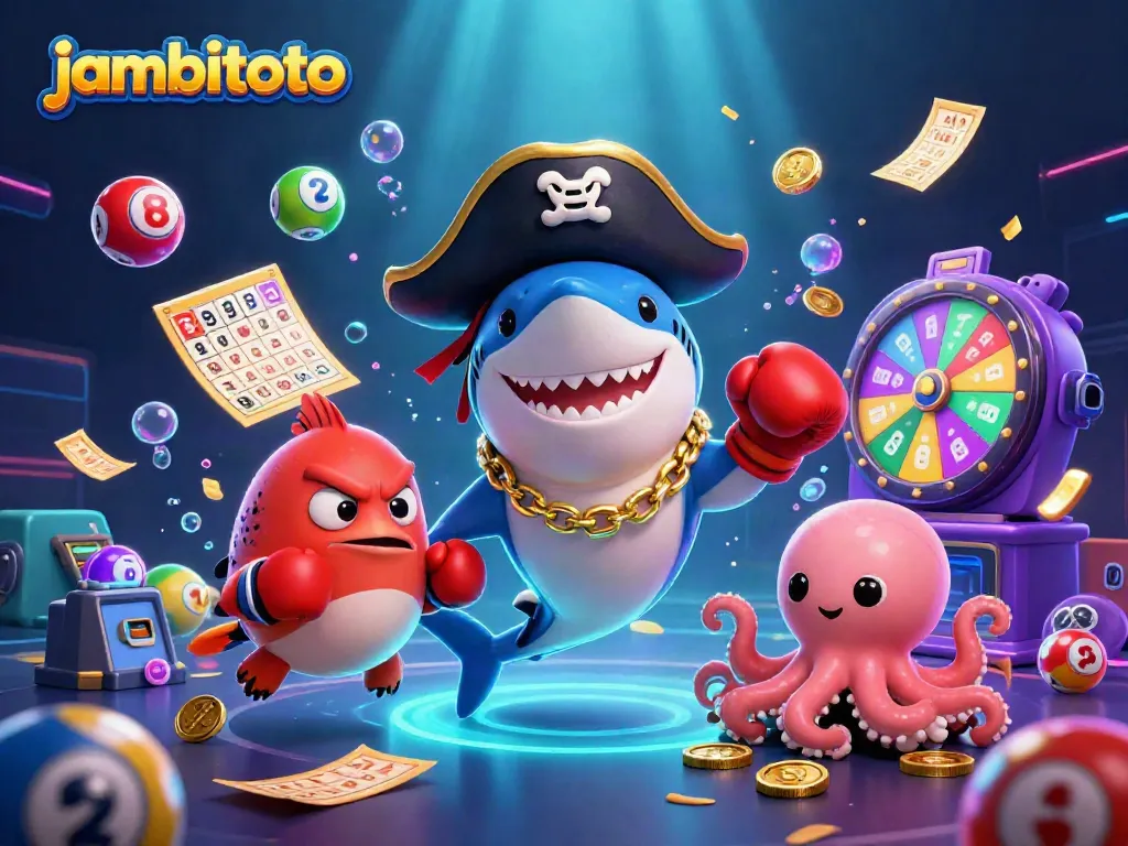 Experience the excitement of jambitoto with colorful lottery elements in a dynamic underwater scene.