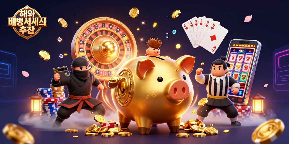Engaging scene of overseas betting site recommendations featuring dynamic casino elements.