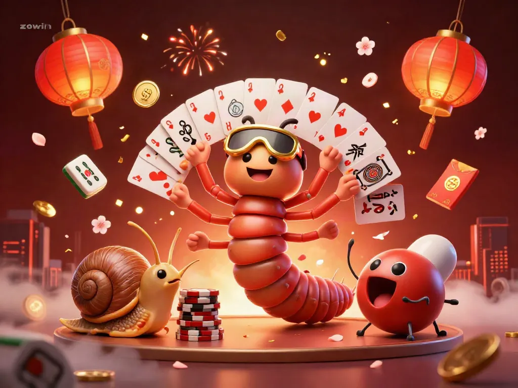 Zowin casino features vibrant 3D characters engaging in a high-stakes gaming atmosphere, showcasing an exciting environment.