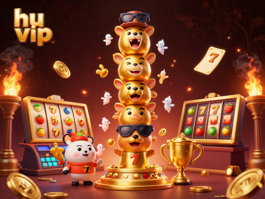 Win big at hu vip with an exciting 3D casino adventure showcasing vibrant slot elements.