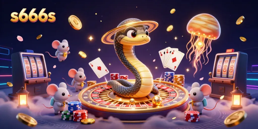 Experience the thrill of s666s in a cosmic casino scene featuring bets on Saturn's rings.