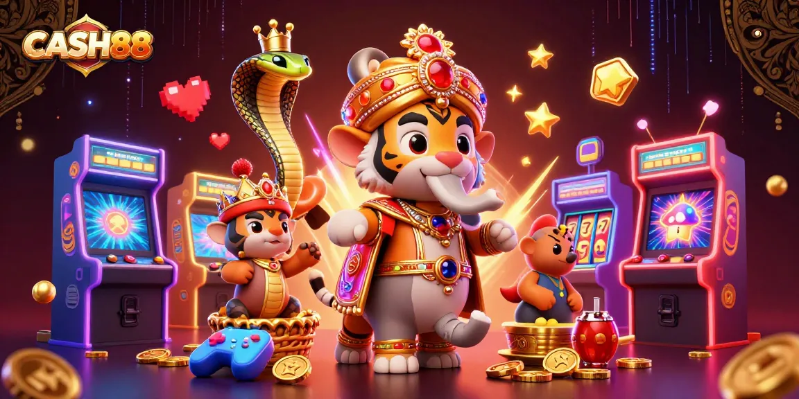 Experience the excitement of CASH88 with vibrant gaming elements and a dazzling casino atmosphere.