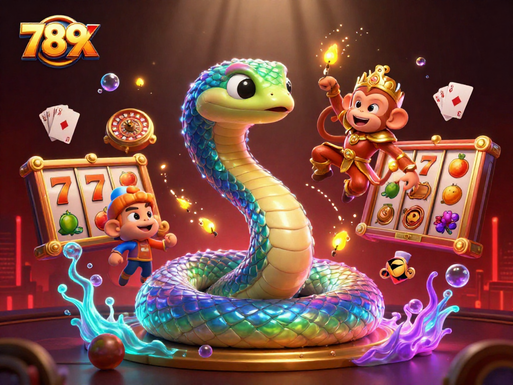 Join the fun at 789K with vibrant characters and casino elements lighting up the scene.