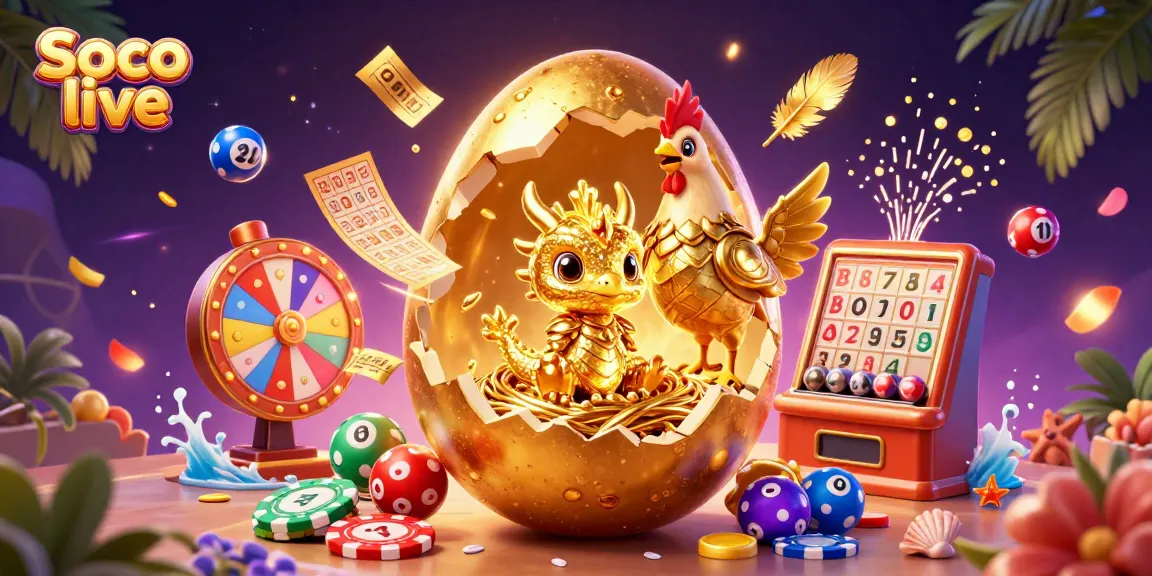 Engage with Soco live's golden dragon and poker chips in this vibrant casino scene.