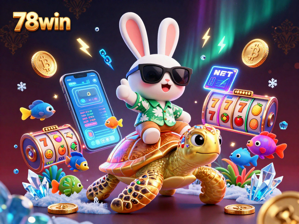 Experience thrilling gameplay at 78win with adorable characters and vibrant slot elements.