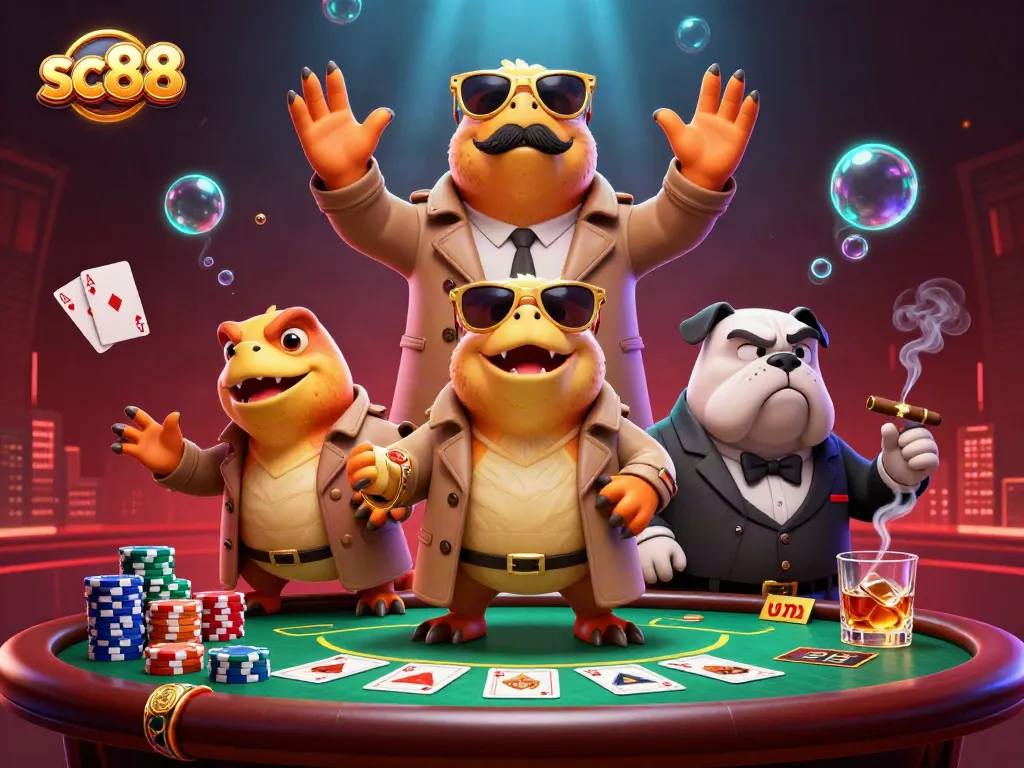 Engage with sc88 poker action as raptors in disguise venture into a VIP casino scene.