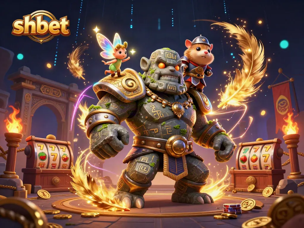 shbet brings excitement to gaming with a 3D illustration showcasing magical elements and characters