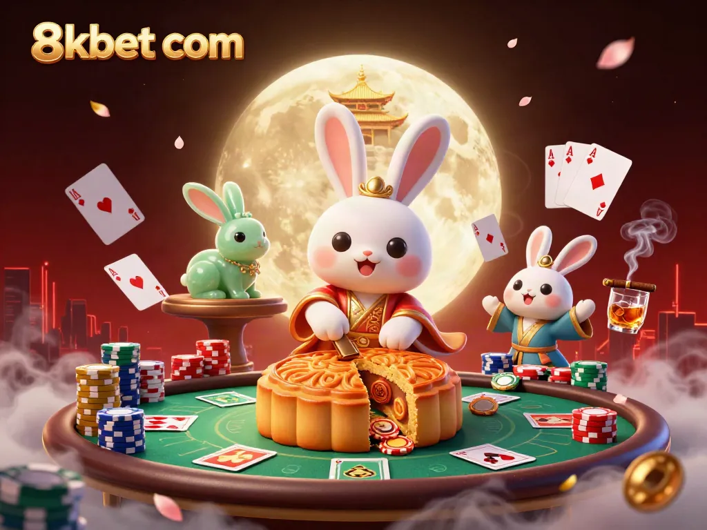 Experience thrilling moments at 8xbet com with a vibrant poker scene showcasing festive lunar elements and gaming riches.