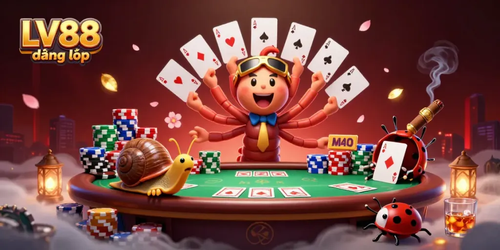 Experience LV88 đăng nhập with vibrant casino action featuring dynamic characters and gaming elements.