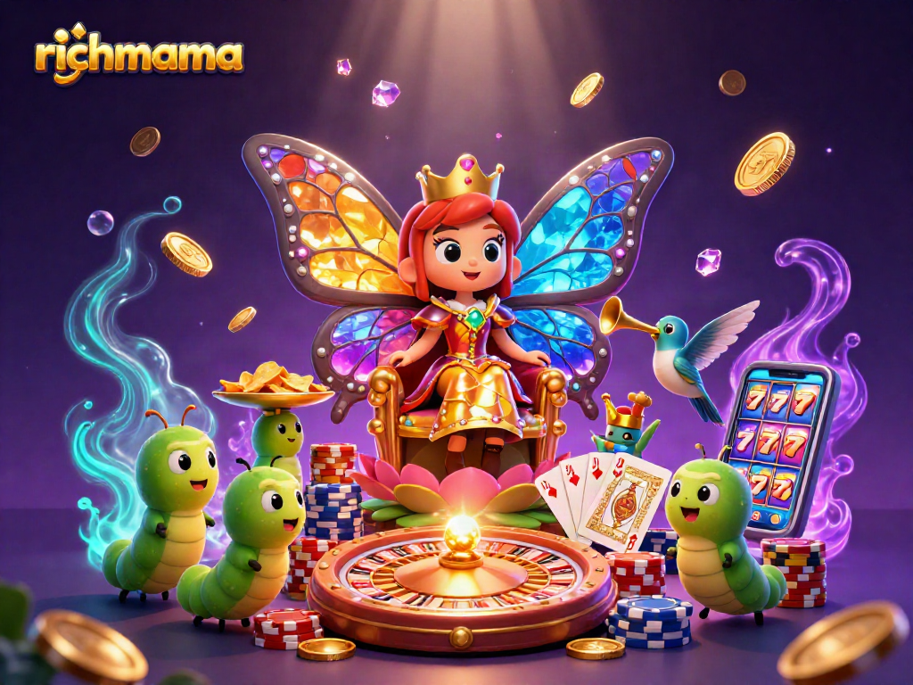 Spin and win big at Richmama's online casino world filled with colorful characters and jackpots.