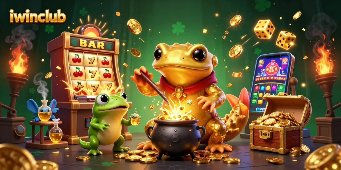 Experience the magic of iwinclub with golden alchemists and a jackpot explosion of coins!