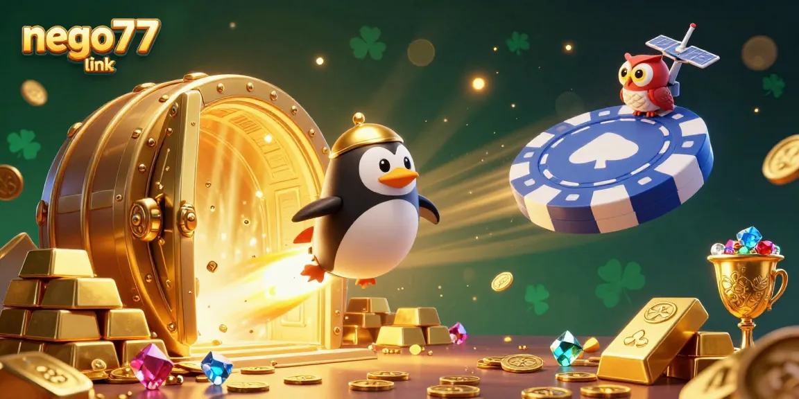 Join the excitement with nego77 link at this animated casino space adventure featuring treasures galore!