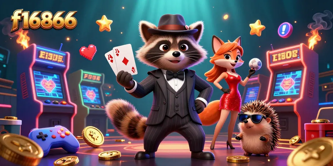 Experience winning hands in the vibrant world of f16866 with a stylish raccoon and fox companion.