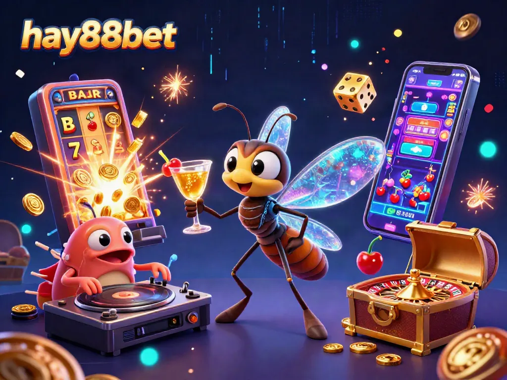 Experience the excitement of hay88bet with vibrant casino characters and themes, showcasing a lively gaming atmosphere.