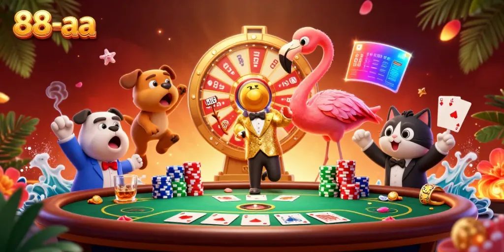 Play exciting poker games at 88-aa with dynamic characters, vibrant colors, and engaging visuals.