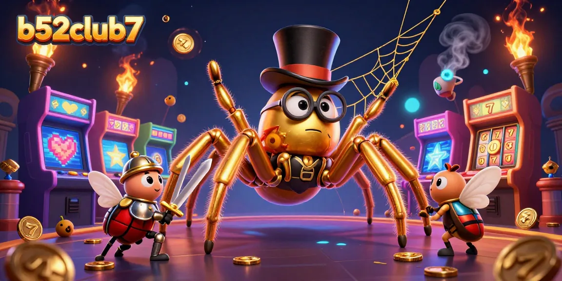 Spin reels at b52club7, showcasing vibrant characters and casino elements in an immersive gaming scene.