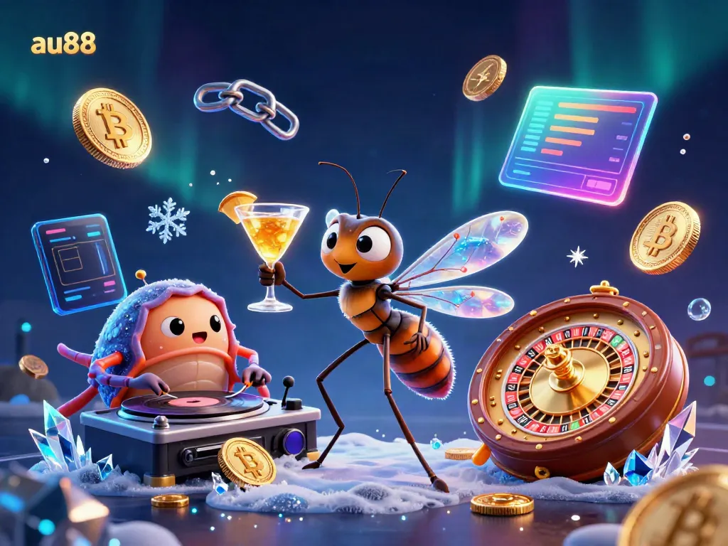 Experience the excitement of au88 casino gaming with a cartoon-inspired scene showcasing unique characters and vibrant elements.