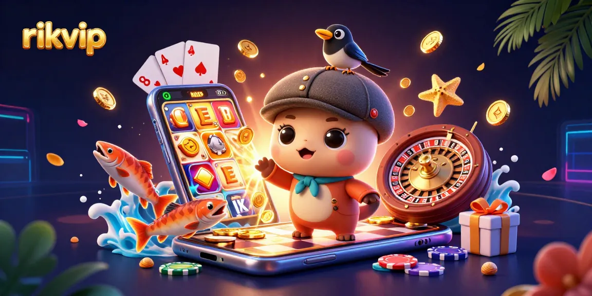 Engage in thrilling rikvip gaming adventures with adorable characters and colorful casino elements.