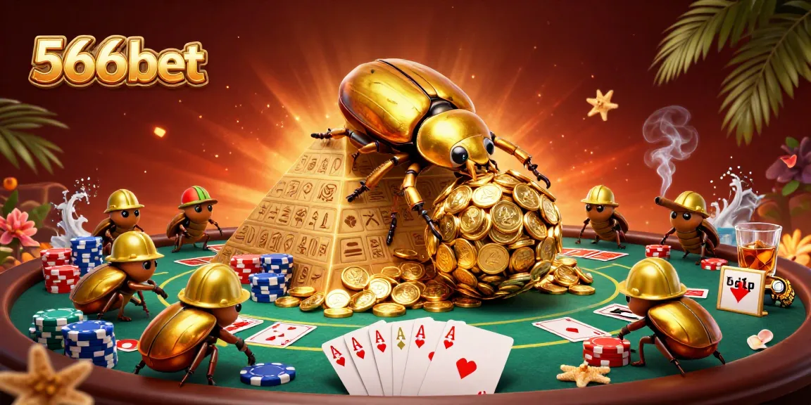 Engage in lively gameplay with 566bet as golden beetles roll in casino riches.