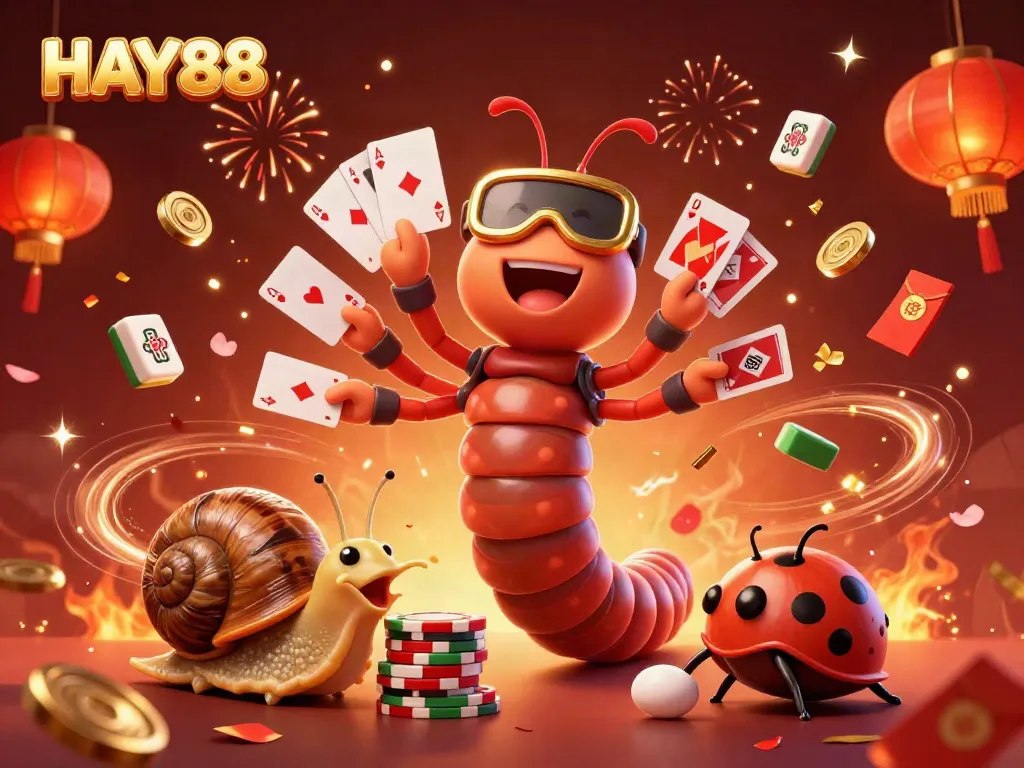 Engage with the thrilling HAY88 casino world as lively characters experience an extravagant gaming celebration.