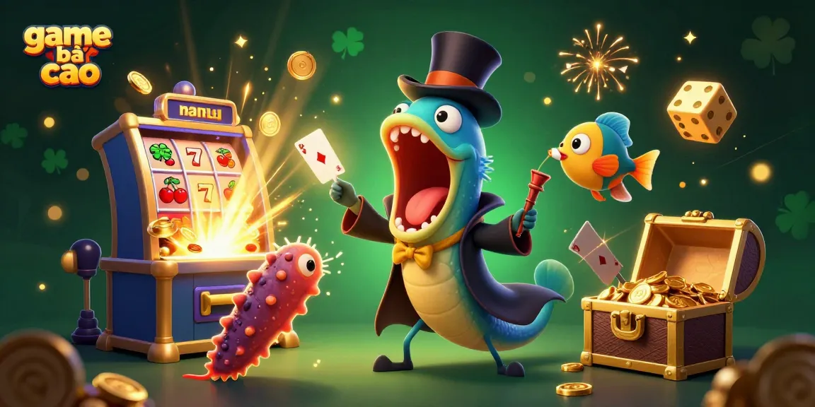Engage in game bài cào with enchanted sea creatures and vibrant casino elements in a magical underwater scene.