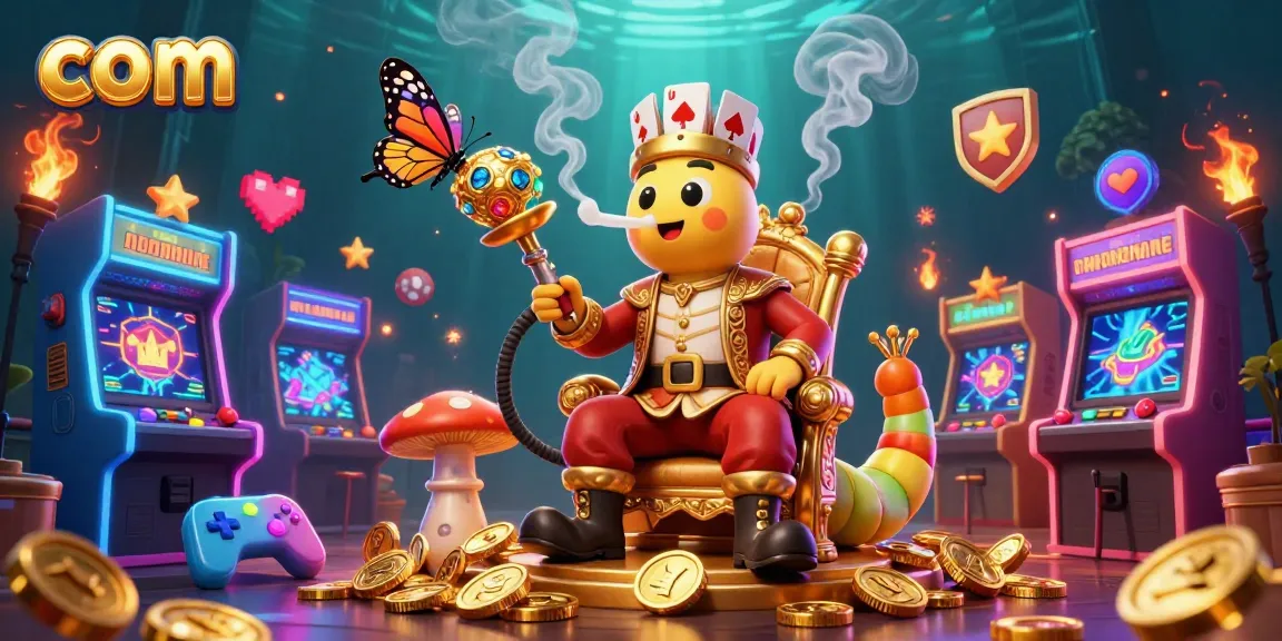 Play with exciting games at com as a giant caterpillar creates poker symbols in smoke.