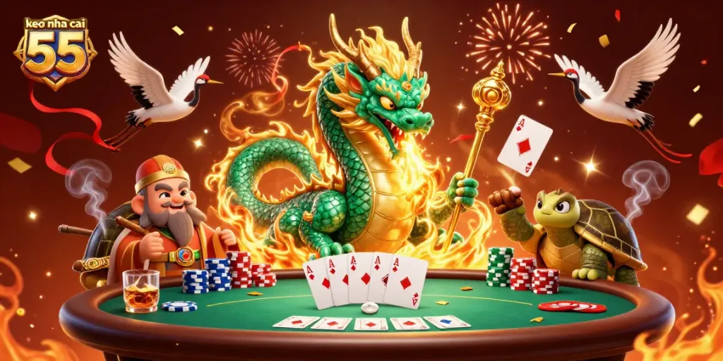 Look for winning strategies with keo nha cai 55 in this dynamic casino illustration.
