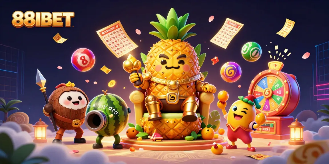 Experience the vibrant gaming world of 88IBET with dynamic characters and rich casino elements.