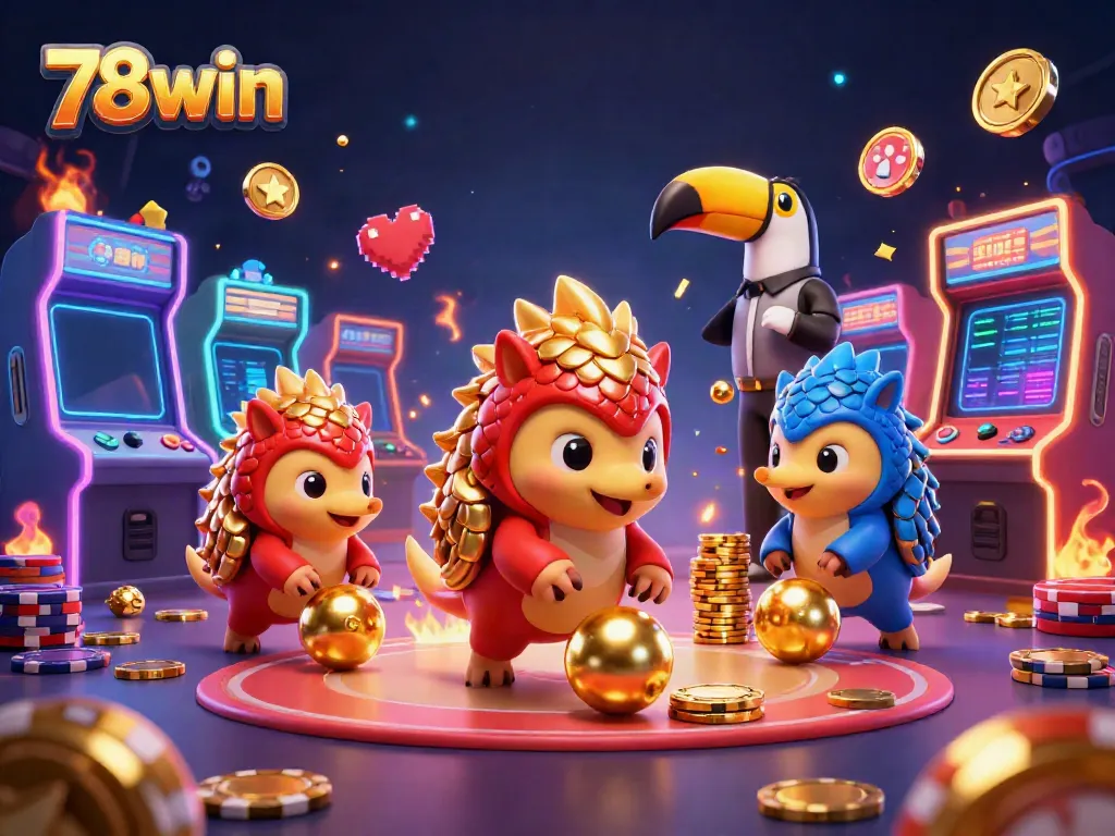 Experience the thrilling rivalry of the 78win pangolins battling through golden chips, showcasing casino excitement.