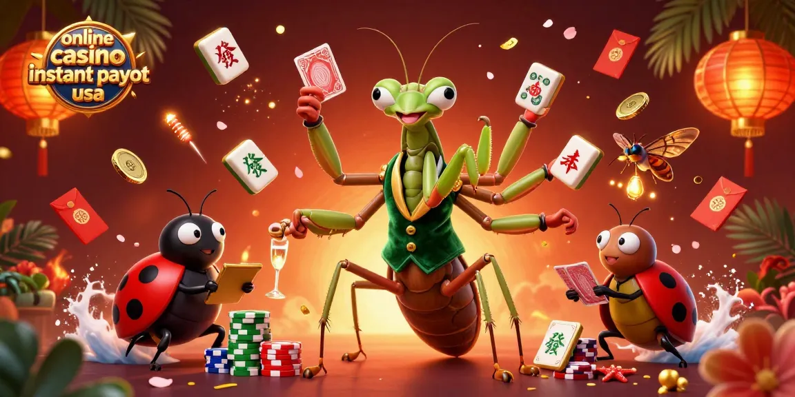 Engage with exciting gameplay at online casino instant payout usa, featuring a 3D mantis card sharp in action.
