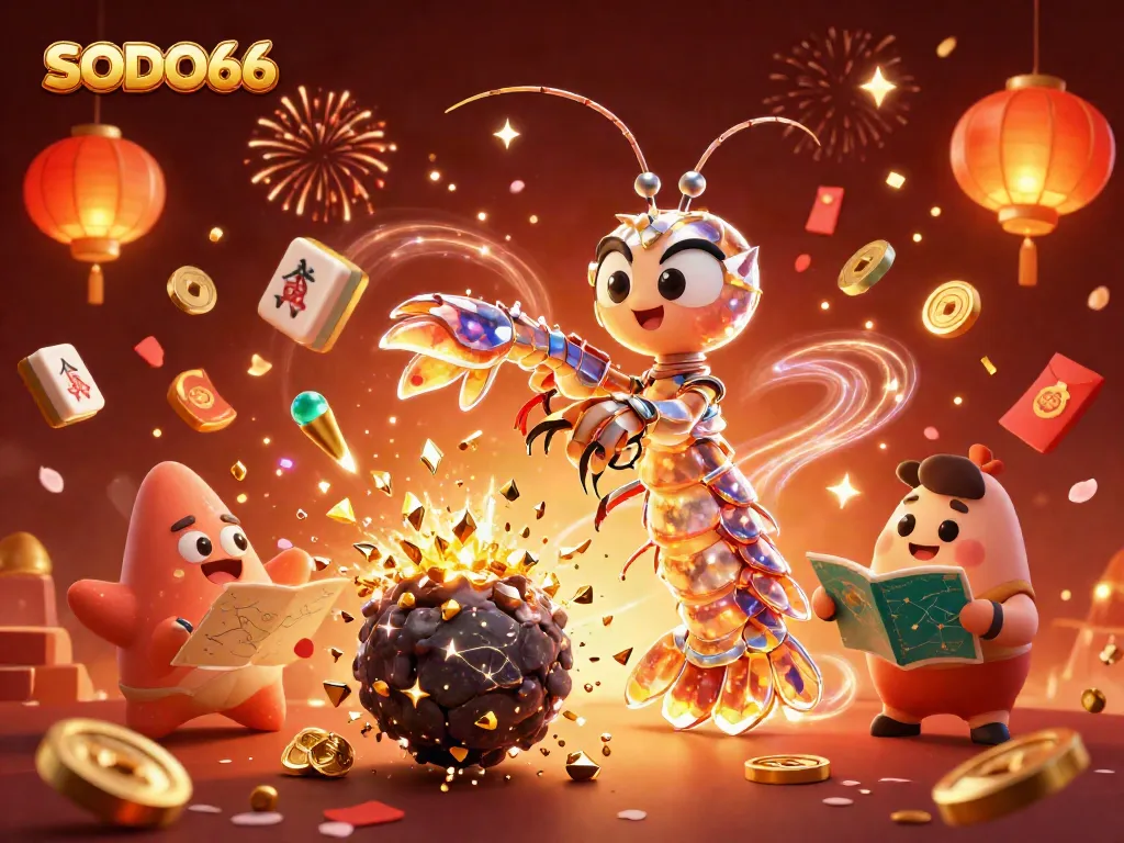 Experience SODO66's immersive gaming with a galactic samurai amidst striking casino visuals.