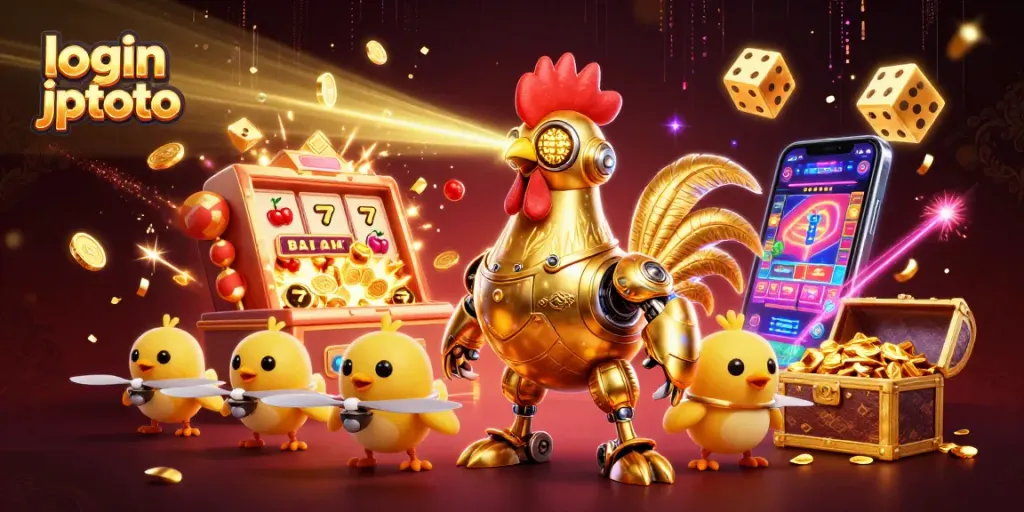 Experience exhilarating wins with login jptoto on massive slot machines in a vibrant casino scene.
